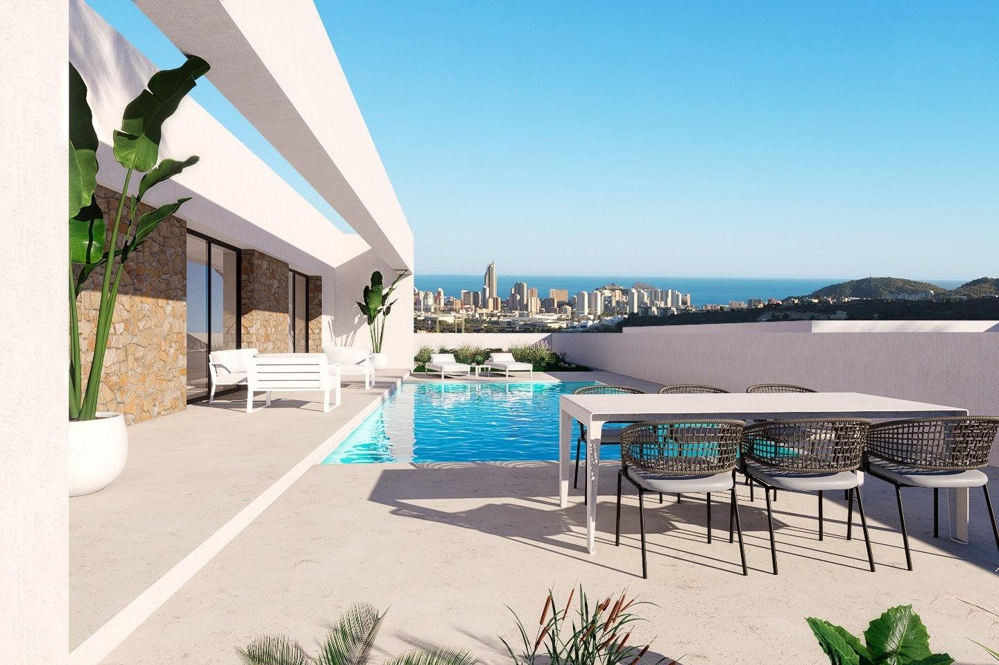 Nowo wybudowane wille z widokiem na morze w Finestrat-Benidorm