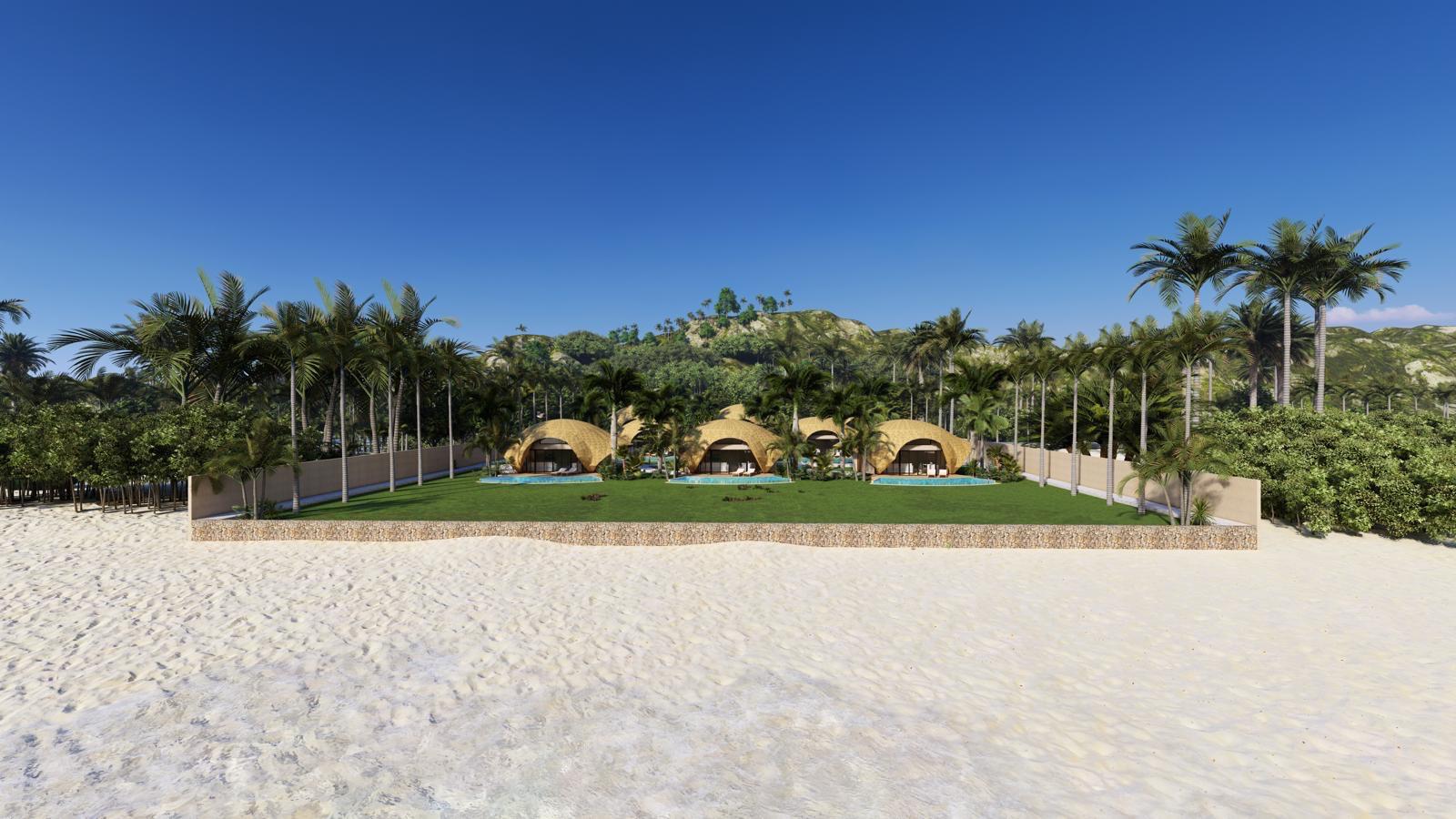 Роскошные куполообразные виллы на пляже Самуи