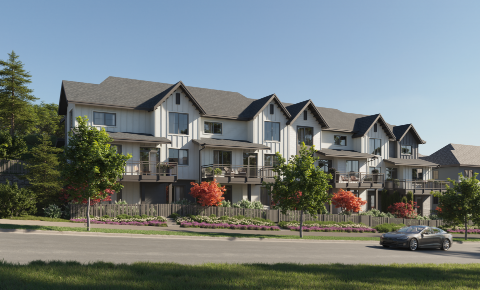 Nowoczesne domy typu Townhome inspirowane stylem Farmhouse