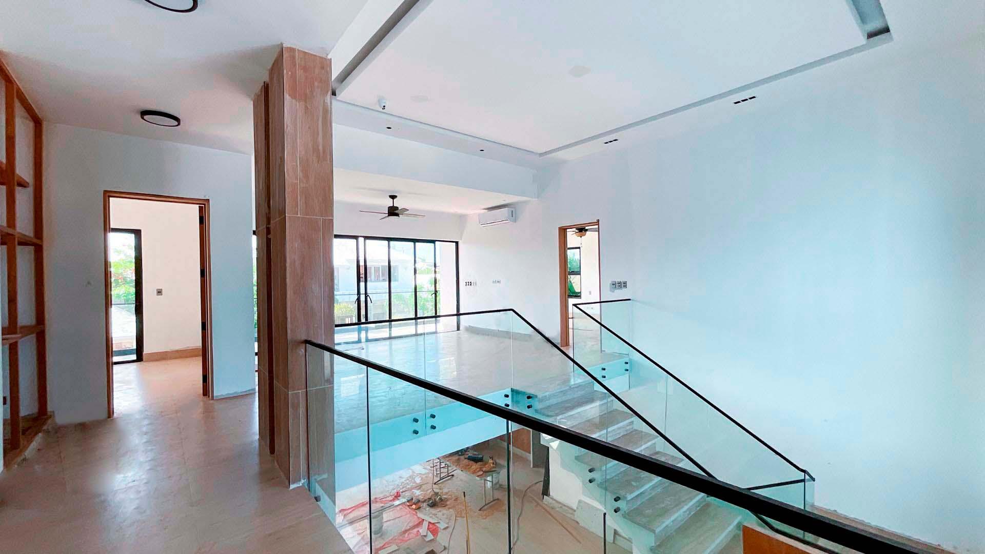 2 story luxury villa in Punta Cana Village, 4 bedrooms with bathroom, balcony, pool, maid's room