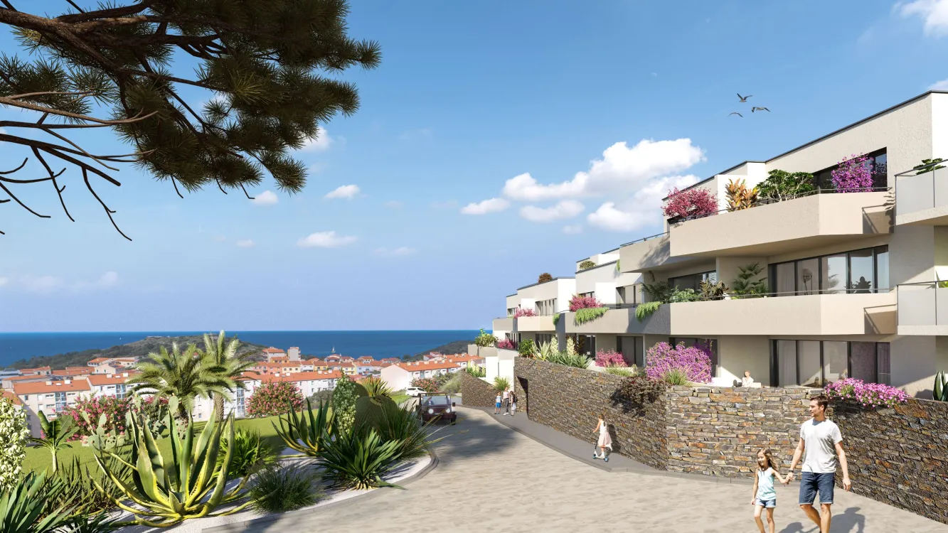 Wohnungen mit Blick auf das Mittelmeer