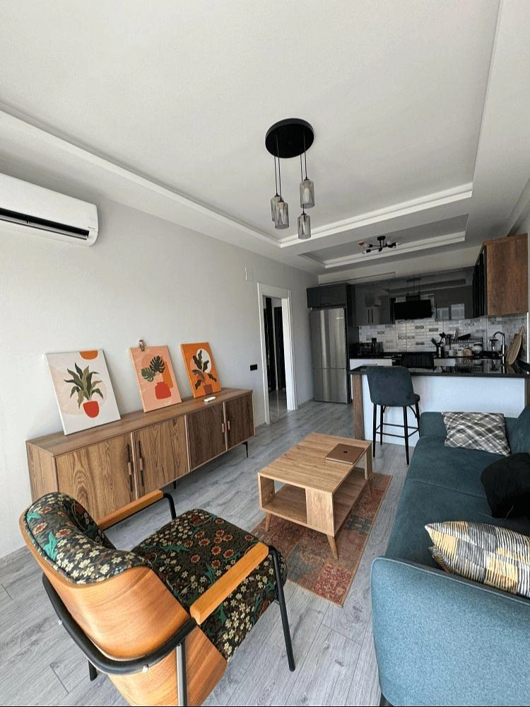 Kup mieszkanie z jedną sypialnią w pobliżu przystanku autobusowego i plaży w Erdemli