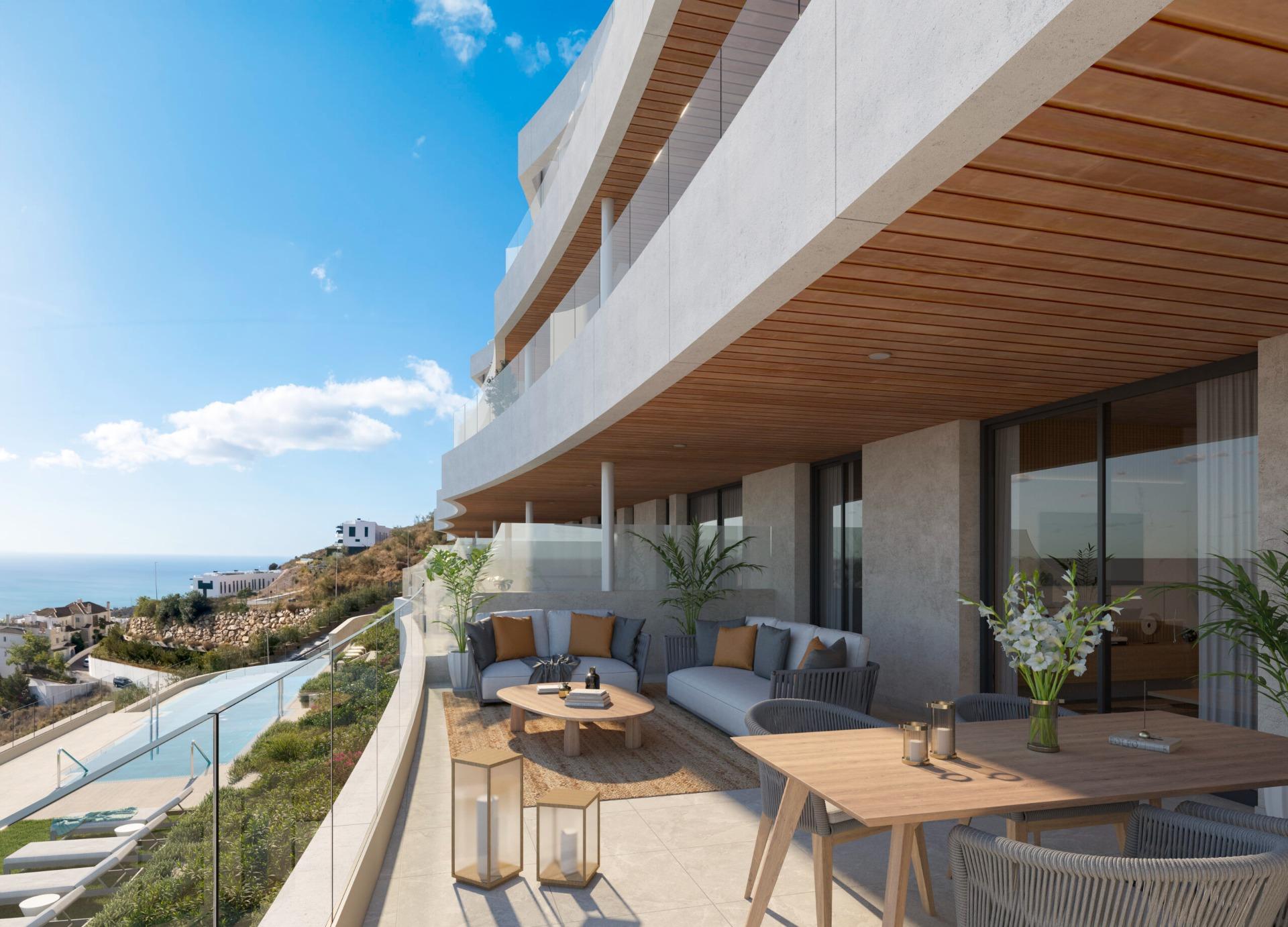 New Build Apartments with Sea Views in Rincon de la Victoria
