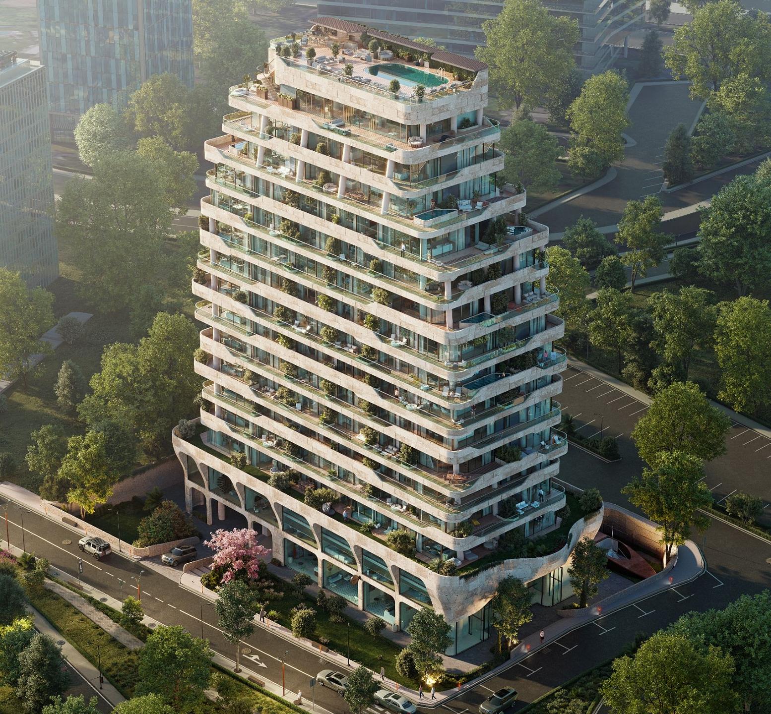 Na sprzedaż: apartament 3-pokojowy w Beşiktaş z turecką łaźnią i widokiem na miasto