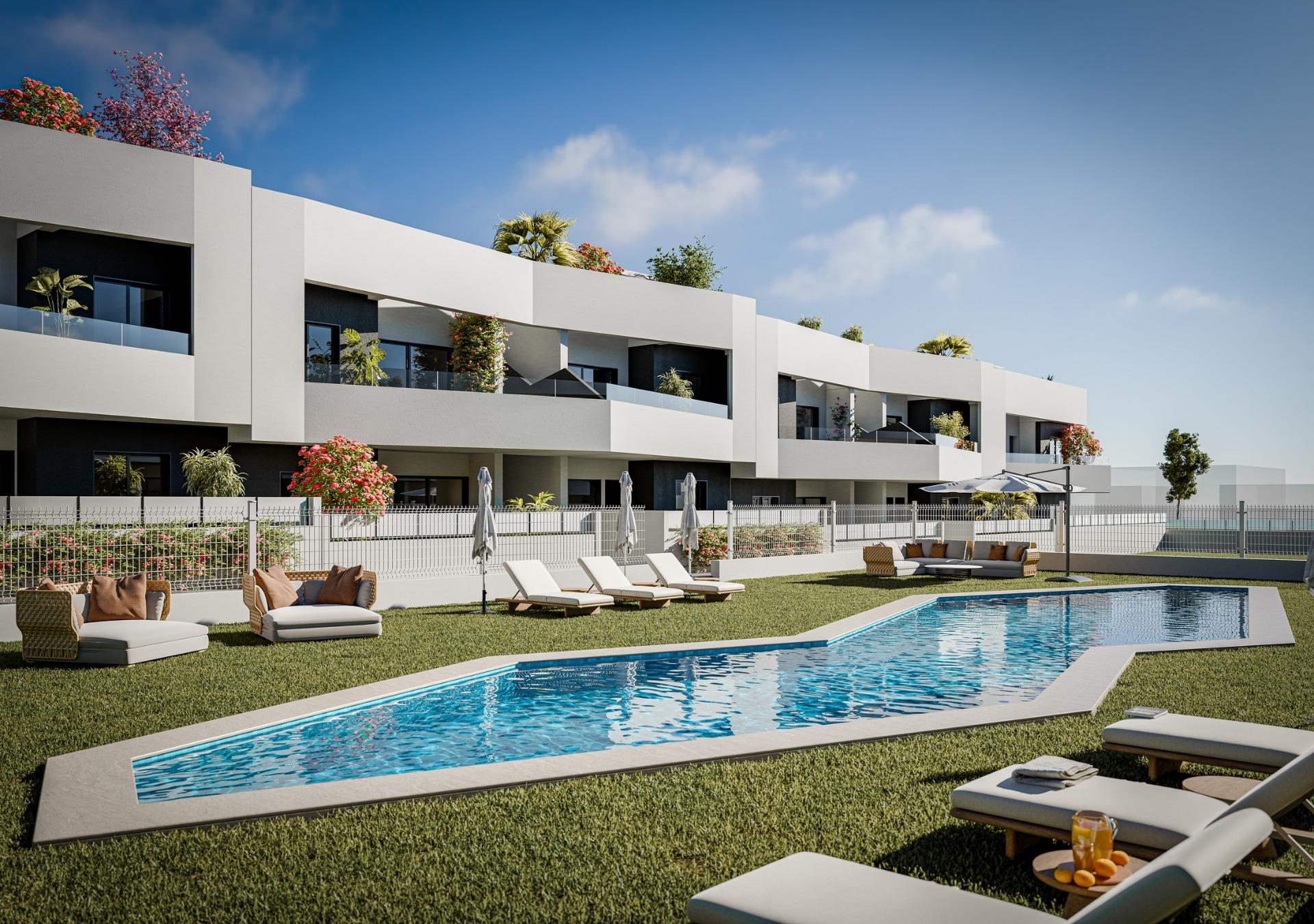 Modern, newly built bungalows in San Miguel de Salinas with 3 communal swimming pools