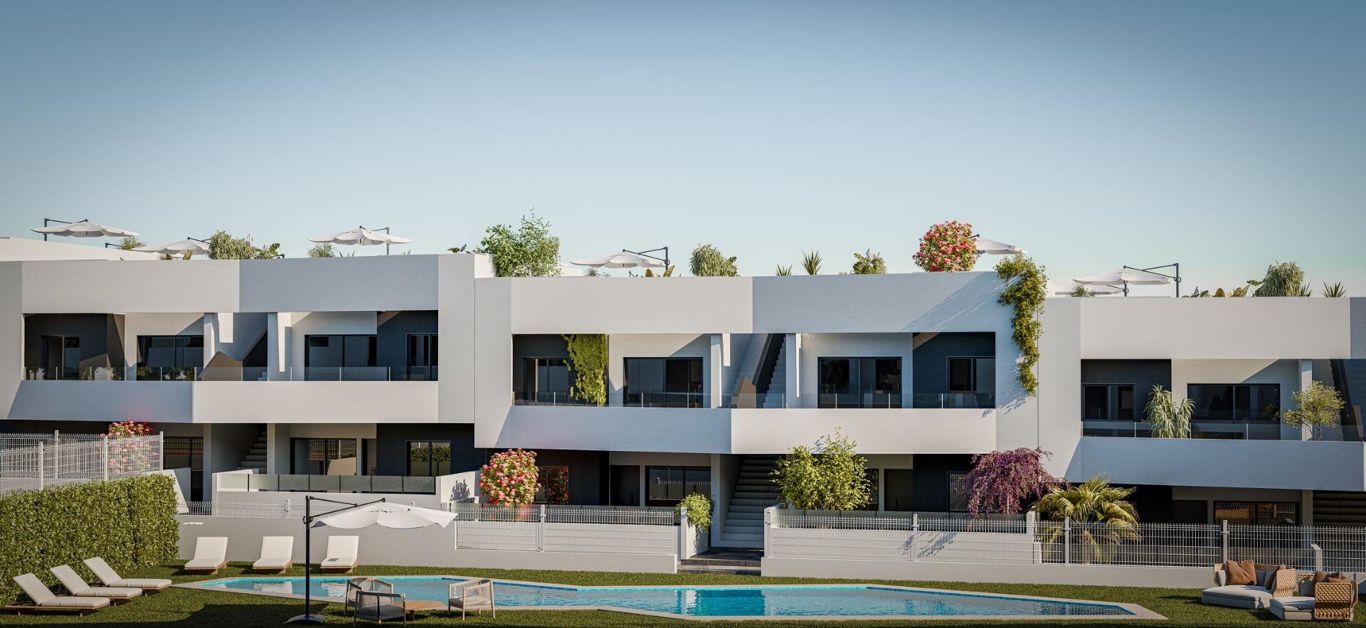 Modern, newly built bungalows in San Miguel de Salinas with 3 communal swimming pools