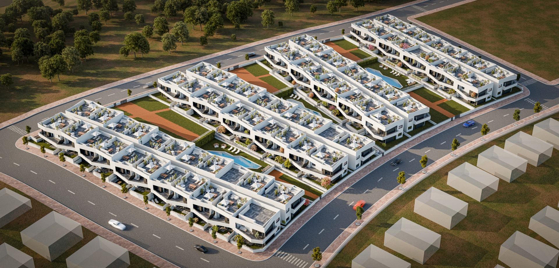 Modern, newly built bungalows in San Miguel de Salinas with 3 communal swimming pools